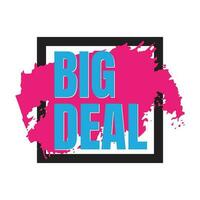 Today's big deal marketing promotional sign vector, Super deal online shopping sale event, Mega sale promotional advertisement vector