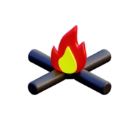 3d fuoco di bivacco icona png