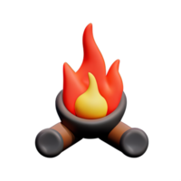 3d fuoco di bivacco icona png