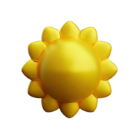 3d yellow flower png