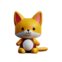 linda gato 3d png