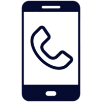 Telefon Symbol im eben Stil png