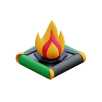 3d fuoco di bivacco icona png