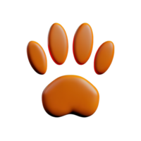 3d pet paw png