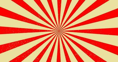 Retro Radial Background Animation. Animated sunburst twist background. Pop art cartoon comic style background video