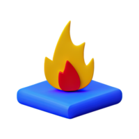 3d campfire icon png