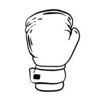 Cartoon red boxing glove icon, front and back. Isolated vector illustration.