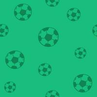 Seamless pattern with soccer balls on a green field. Hand-drawn football balls and soccer striped grass field. Vector illustration for the design of sports posters, banners and design.