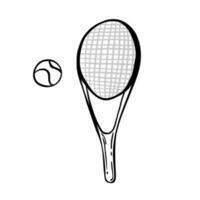 vector illustration of tennis items