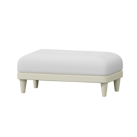 3D white soft sofa png