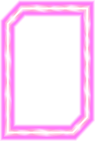 Abstract neon frame. Shining and glowing border. Copy space for your images, text, lettering, pictures, photos and designs. png