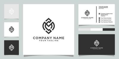 CM or MC initial letter logo design vector