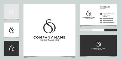 SO or OS initial letter logo design vector template.