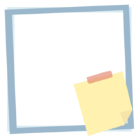 photo frames with color sticky note png