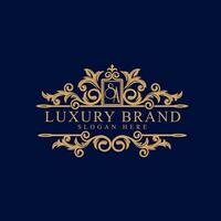 Elegant Minimalist Ornament Logo Template Luxury Ornament Wedding Decoration Business. Initial Brand Design. vector