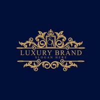 Elegant Minimalist Ornament Logo Template Luxury Ornament Wedding Decoration Business. Initial Brand Design. vector