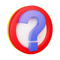 3d icon render question mark illustration png