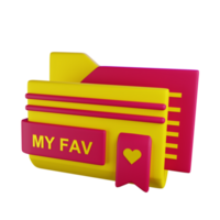 3d icon render my favorite file manager illustration png