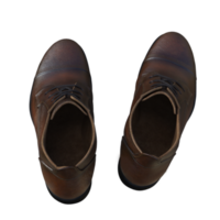 pair of leather shoes isolated 3d png