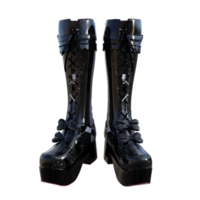 pair of female boots isolated 3d png