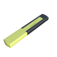 green felt tip pen isolated 3d png