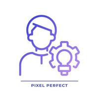 Creator pixel perfect gradient linear vector icon. Character archetype. Likes make things. Psychoanalytic theory. Thin line color symbol. Modern style pictogram. Vector isolated outline drawing