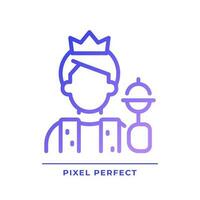 Ruler pixel perfect gradient linear vector icon. Power and control. Character and brand archetype. Leader skills. Thin line color symbol. Modern style pictogram. Vector isolated outline drawing