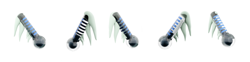 3d tolkning termometer med under noll temperatur ikon uppsättning. 3d framställa negativ temperatur annorlunda positioner ikon uppsättning. png