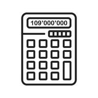 Ilustración de vector de icono de calculadora