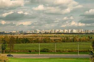 Saint-Petersburg. Views of the city on the horizon in autumn photo