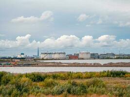 Port, an industrial district in the South-West of Saint Petersburg. Tank farm oil and gas terminal photo