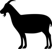 Goat icon vector illustration. Silhouette goat icon for livestock, food, animal and eid al adha event. Graphic resource for qurban design in islam and muslim culture