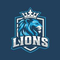 leones mascota logo diseño ilustración para deporte o e-sport equipo vector