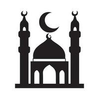 Mosque Vector Icon single, Masjid Vector Icon Illustration