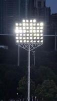 LED flooding light or standing sports stadium light at night. photo