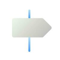 Road pointer flat gradient two-color ui icon. Arrow direction. GPS navigation. Place on street. Simple filled pictogram. GUI, UX design for mobile application. Vector isolated RGB illustration