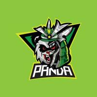 verde panda deporte logo vector