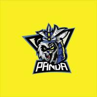 blue panda esport logo vector