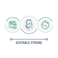 Faster page load time loop concept icon. Progressive enhancement. Digital trend. Boost website speed abstract idea thin line illustration. Isolated outline drawing. Editable stroke vector