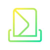 Drop letter pixel perfect gradient linear ui icon. Send envelope. Express mail and delivery. Line color user interface symbol. Modern style pictogram. Vector isolated outline illustration