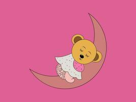 Sleeping my lovely doll t-shirt design vector