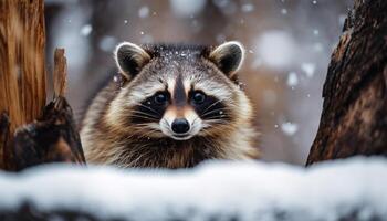 Cute red panda looking at you sadly generated by AI photo