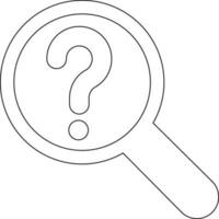 Magnifying glass question mark decoration design. vector