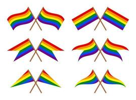 orgullo lgbt elemento acortar Arte vistoso arco iris lgbtq orgullo celebracion icono bandera vector