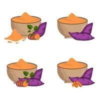 sweet potato vector clip art element, cassava, ubi jalar