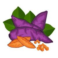 sweet potato vector clip art element, cassava, ubi jalar