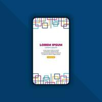 Abstract Mobile Landing Page Design vector