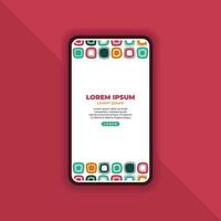 Abstract Background for Mobile Landing Page vector