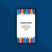 Abstract Mobile Landing Page Design vector