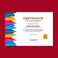 Abstract Geometric Certificate Template Design vector